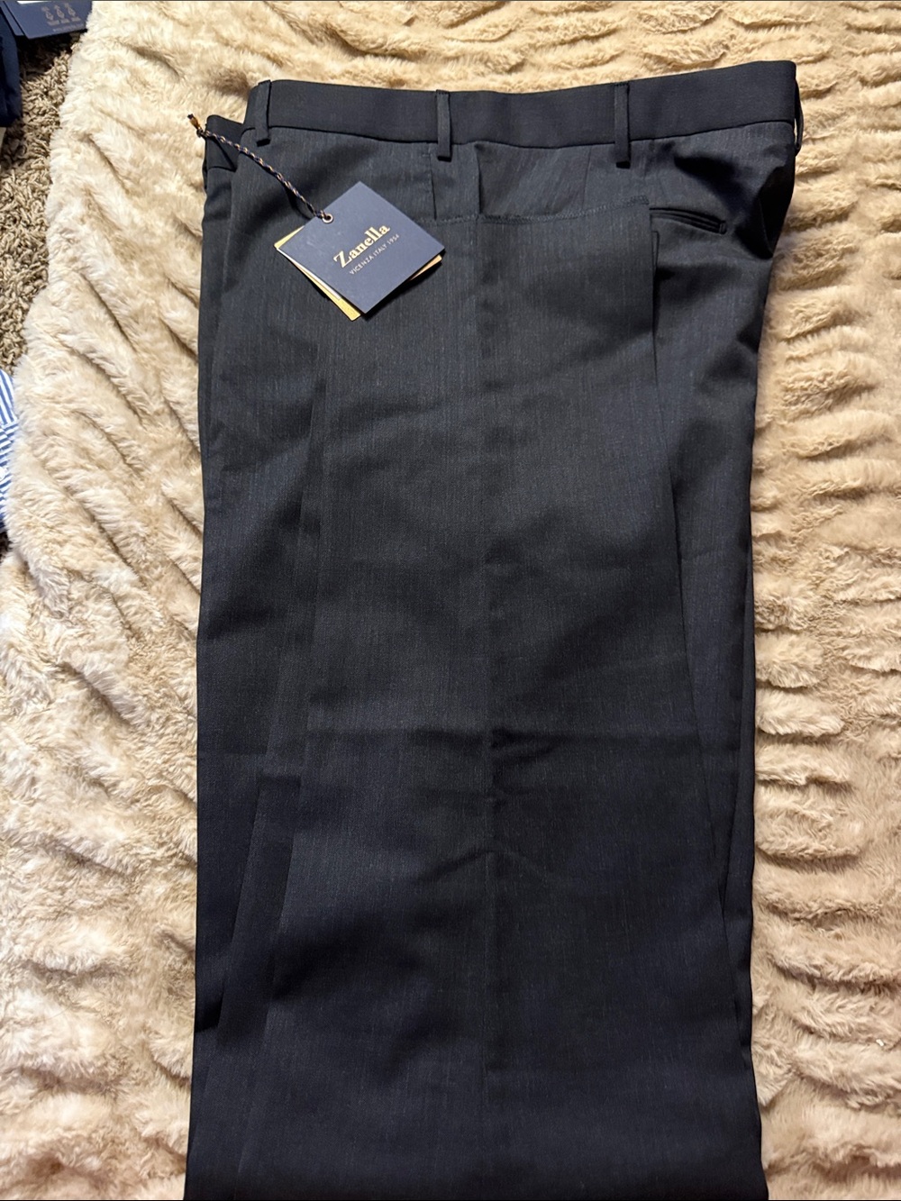 Zanella Men's Black Flat-Front Dress Shorts